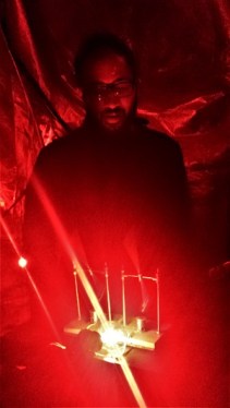 Robin Meier demonstrating Synchronicity (2017), Photo cjverb (2017)