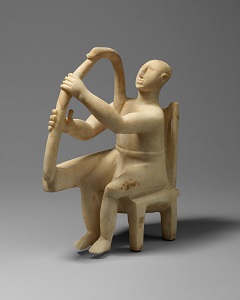 Marble seated harp player (c2800-2700 BCE), Metropolitan Museum of Art