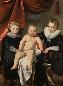 Group Portrait of Three Brothers by Thomas de Keyser (c1627-1632), Rijksmuseum-300px