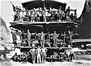Hoover Dam Jumbo Rig (c1933), Photo Courtesy of the Bureau of Reclamation-300px