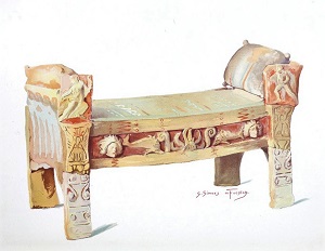 Beds of the Greeks, Etruscans, and Romans (1905) by CL Ransom, Wikimedia Commons-300px