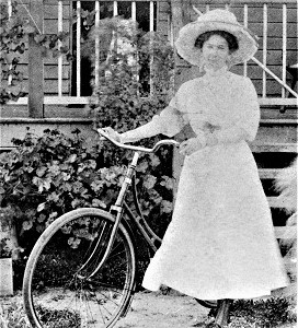 Woman with Safety Bicycle (1908), State Library of Queensland, Wikimedia Commons