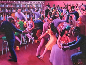 Nightlife (1943) by Archibald J. Motley, Jr., Chicago Art Institute, Photo by cjverb (2019)