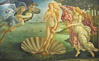 Birth of Venus (c1485) by Sandro Botticelli, Uffizi, Photo by cjverb (2019)