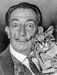 Salvador Dali &amp; Babou the Ocelet (1965), Photo by Roger Higgins, Wikimedia Commons