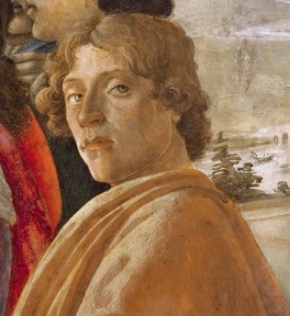 Self-Portrait of Sandro Botticelli in The Adoration of the Magi (c1475), Uffizi, Wikimedia Commons