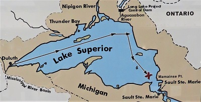 Edmund Fitzgerald Wreckage Site (X), Valley Camp Museum Ship, Photo by cjverb (2019)