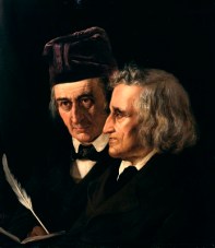 Jacob &amp; Wilhelm Grimm (1855) by Elisabeth Jerichau-Baumann, Alte Nationalgalerie, Wikimedia Commons