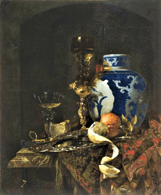 Kalf-Still Life with Chinese Porcelain Jar-Netherlands-Baroque