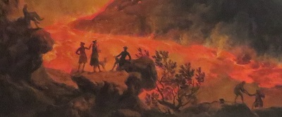 The Eruption of Vesuvius (1771) by Jacques-Antoine Volaire, Art Institute of Chicago, Photo by cjverb (2019)-closeup figures-400px