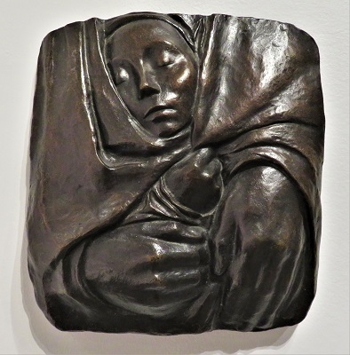 Rest in the Peace of His Hands (1936) by Käthe Kollwitz, San Diego Museum of Art, Photo by cjverb (2019)-400px