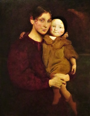 Mother and Child (c1897-1900) by George de Forest Brush, DIA, Photo by cjverb (2020)